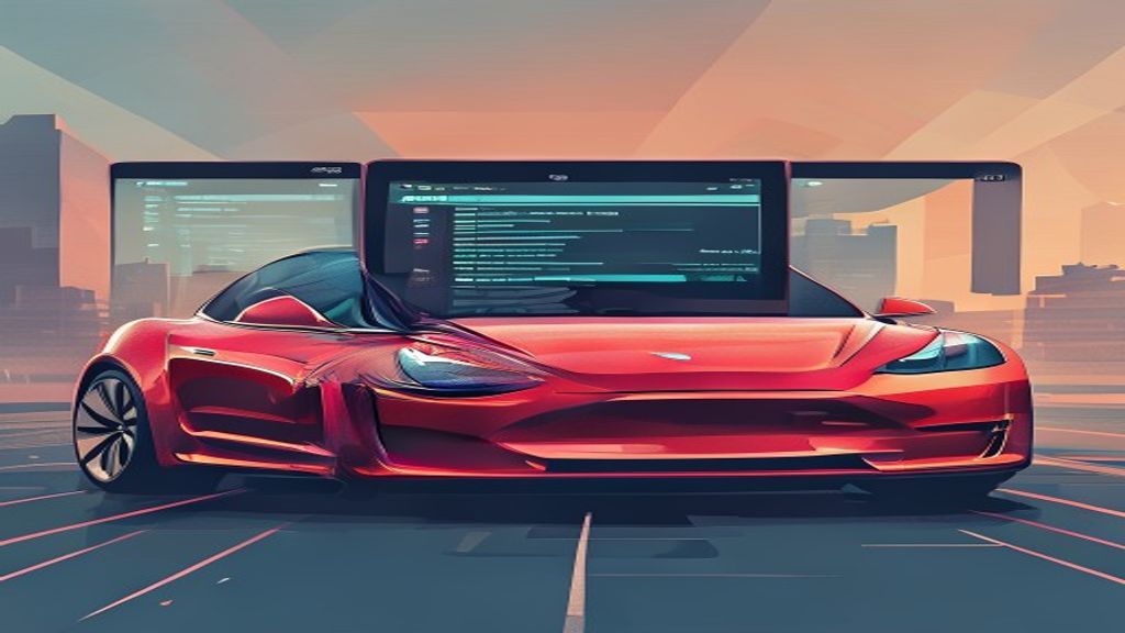 Tesla Software Updates technology news illustration