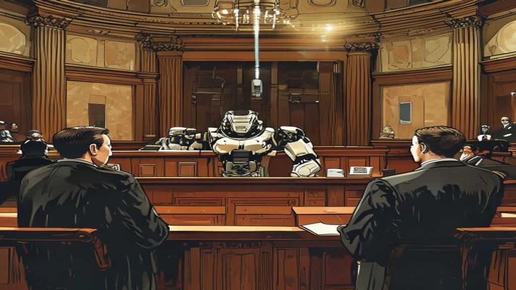 Elon Musk lawsuit against OpenAI in a courtroom