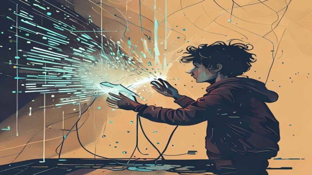 A person trying to contain a data leak