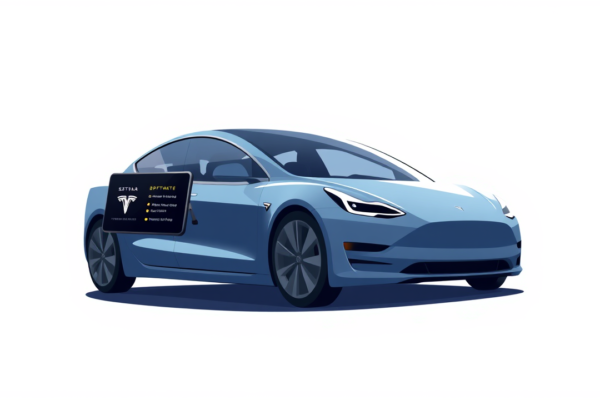 Tesla Software Updates technology news illustration