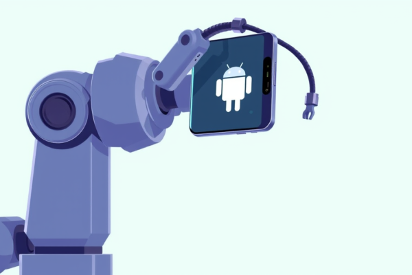 Android 17 update being installed on a Samsung phone
