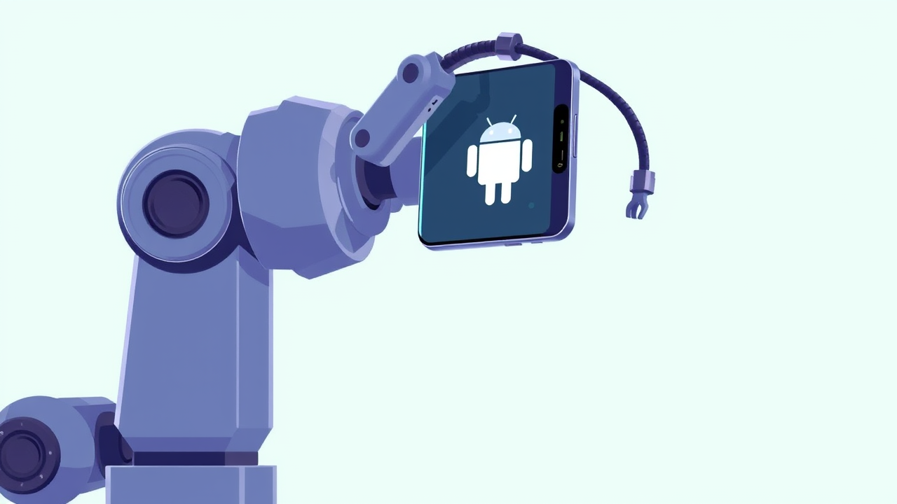 Android 17 update being installed on a Samsung phone