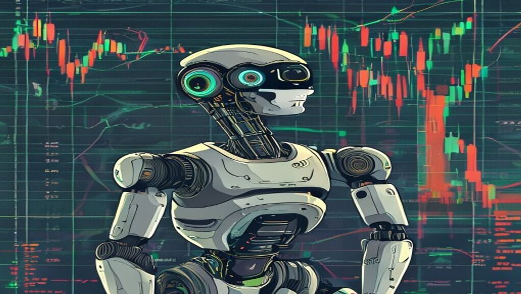 Anthropic IPO filing illustration with a robot and a stock market chart
