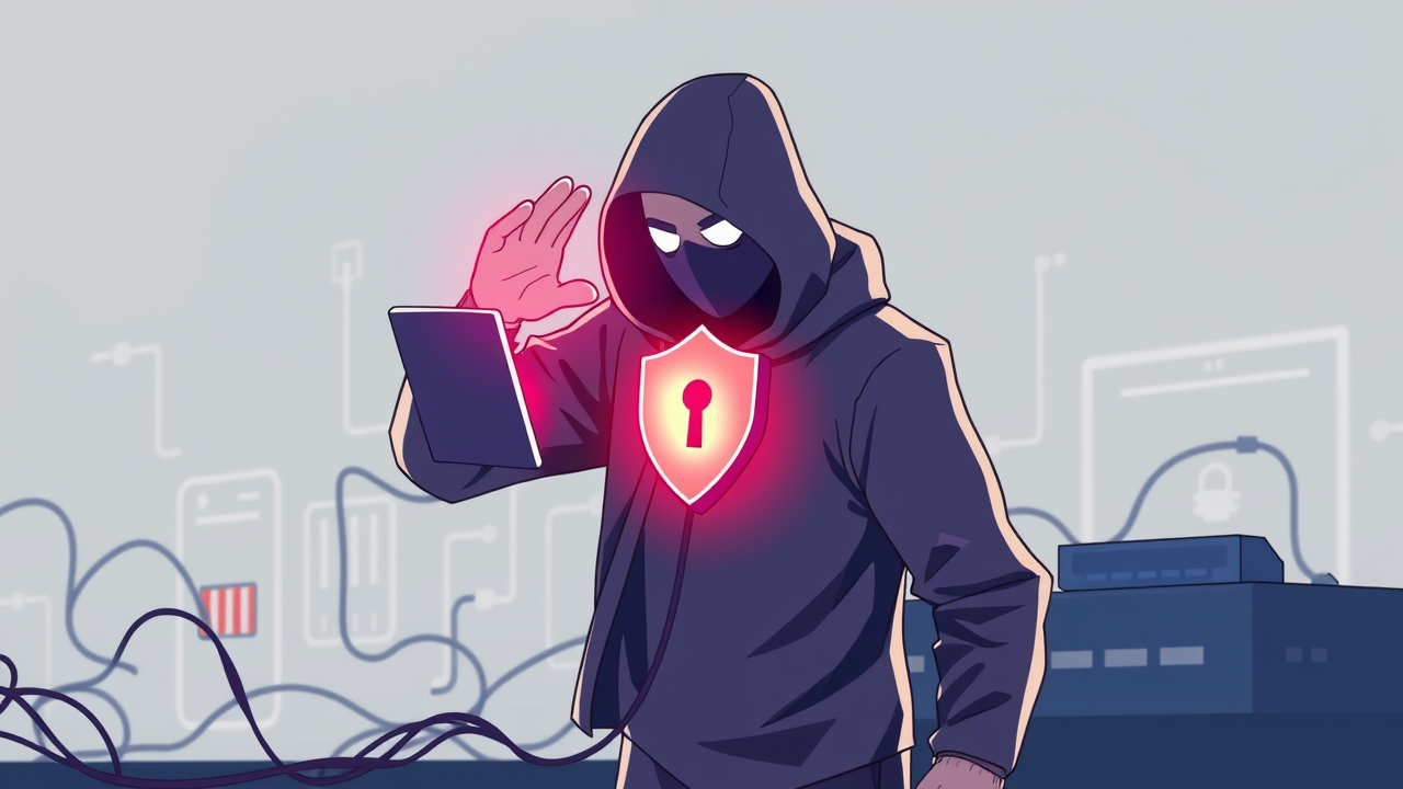 A person protecting tech services from disruption