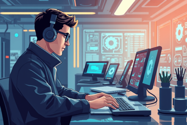 Microsoft AI researchers working in a lab